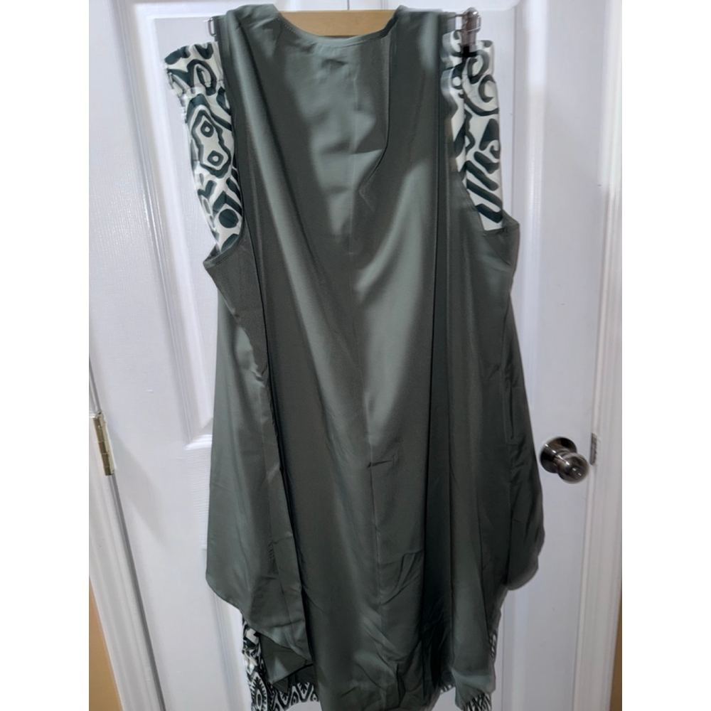 Stretch Silk Charmeuse Scoop Neck Tank top and wide leg pants 2 piece -4XL - Picture 2 of 7